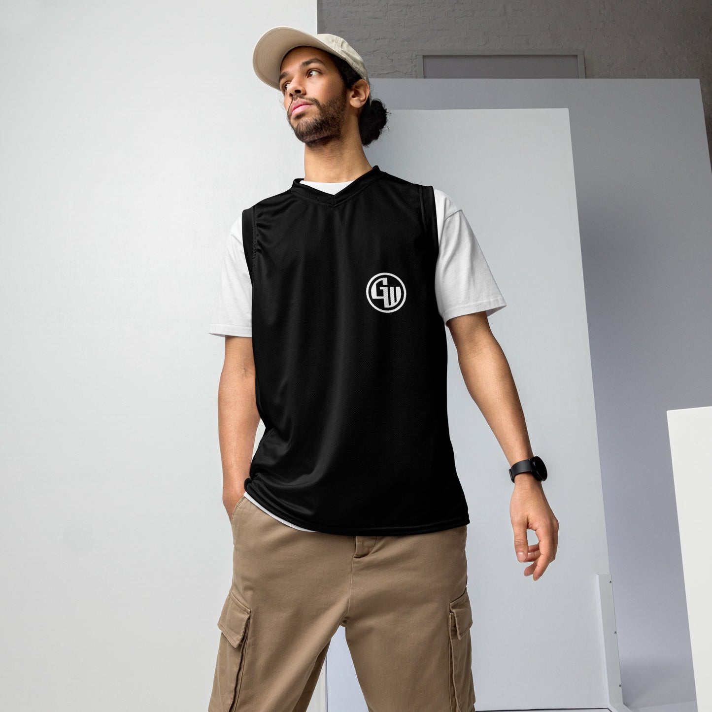 Recycled unisex basketball jersey